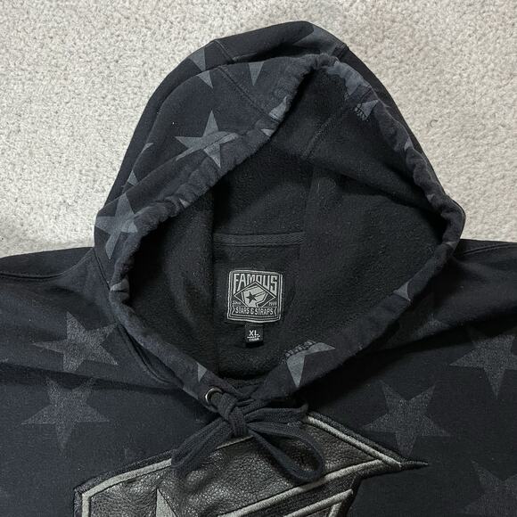 Famous Stars & Straps Hoodie Mens XL Vintage Y2K Sweatshirt Pullover AOP - Picture 7 of 16